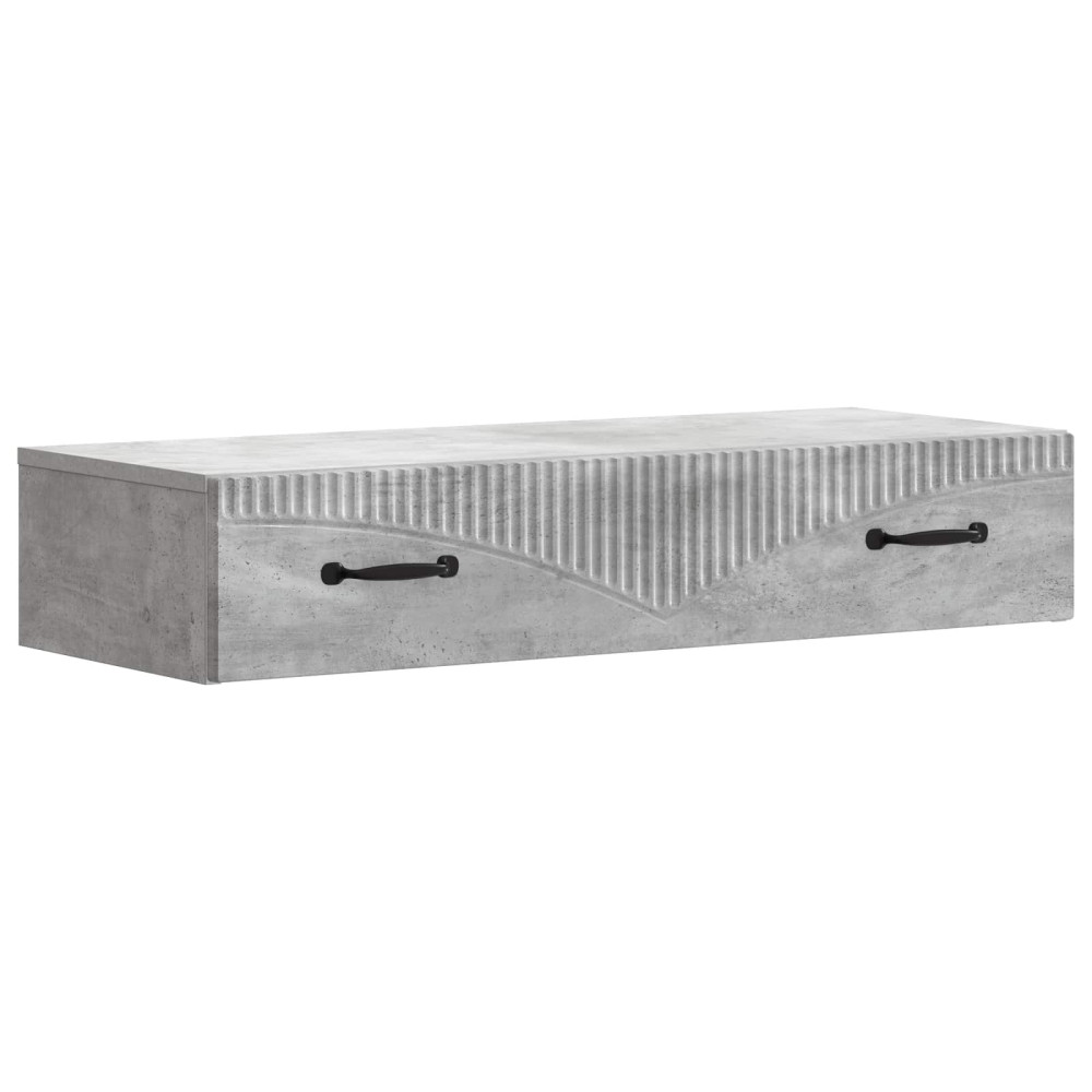 Produktbild för Väggmonterad sidobord Betonggrå 87,5 x 34,5 x 17 cm