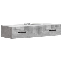 Produktbild för Väggmonterad sidobord Betonggrå 87,5 x 34,5 x 17 cm