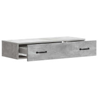 Produktbild för Väggmonterad sidobord Betonggrå 87,5 x 34,5 x 17 cm