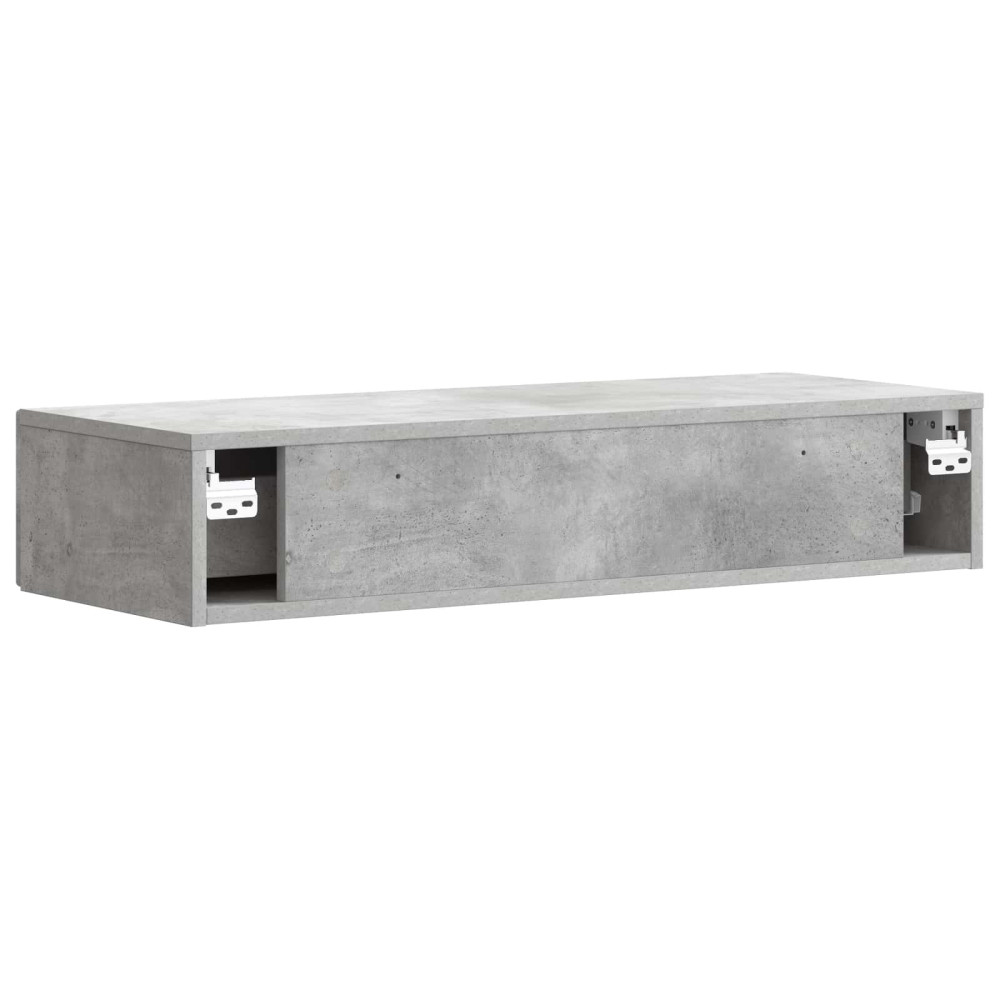 Produktbild för Väggmonterad sidobord Betonggrå 87,5 x 34,5 x 17 cm