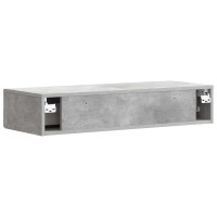 Produktbild för Väggmonterad sidobord Betonggrå 87,5 x 34,5 x 17 cm