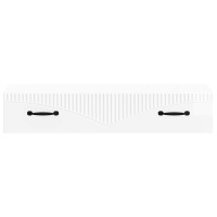Produktbild för Väggmonterad sidobord Vit högglans 87,5 x 34,5 x 17 cm
