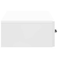 Produktbild för Väggmonterad sidobord Vit högglans 87,5 x 34,5 x 17 cm