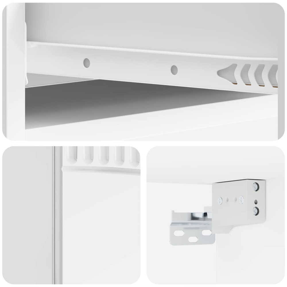 Produktbild för Väggmonterad sidobord Vit högglans 87,5 x 34,5 x 17 cm