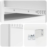 Produktbild för Väggmonterad sidobord Vit högglans 87,5 x 34,5 x 17 cm