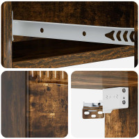 Produktbild för Väggmonterad sidobord Rökt ek 87,5 x 34,5 x 17 cm