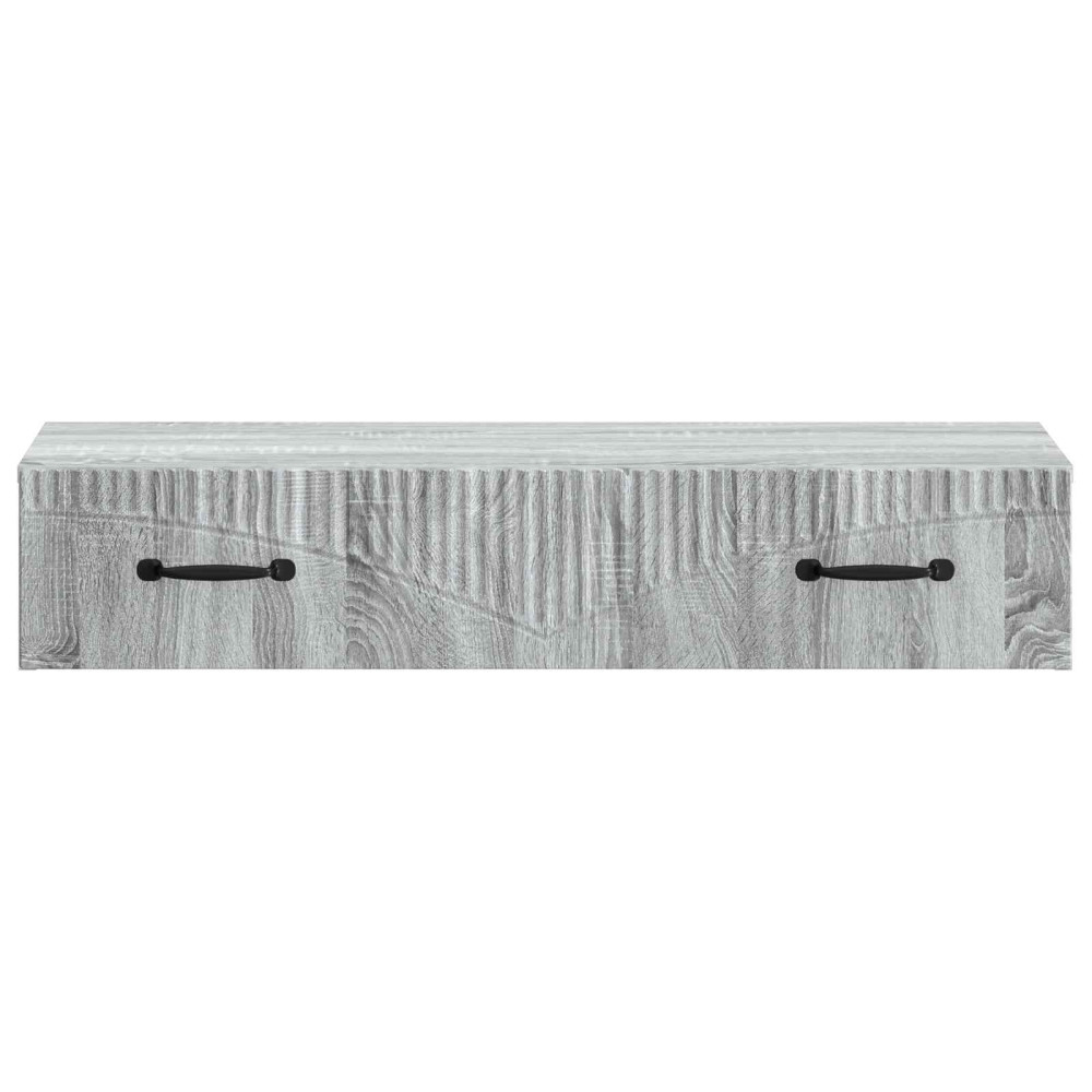 Produktbild för Väggmonterad sidobord Grå sonoma-ek 87,5 x 34,5 x 17 cm