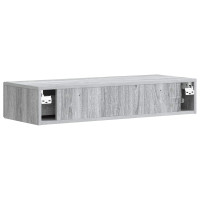 Produktbild för Väggmonterad sidobord Grå sonoma-ek 87,5 x 34,5 x 17 cm