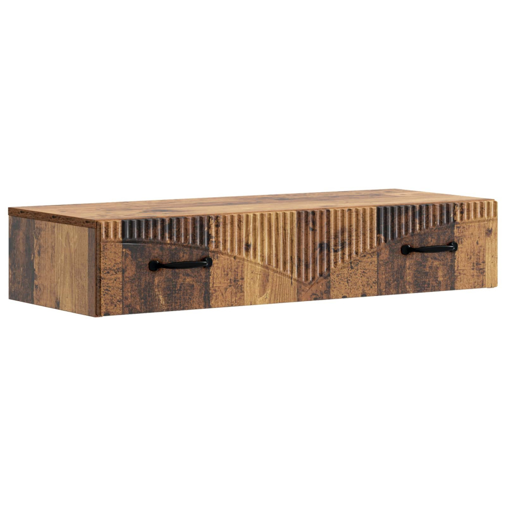 Produktbild för Väggmonterad sidobord Gammalt trä 87,5 x 34,5 x 17 cm