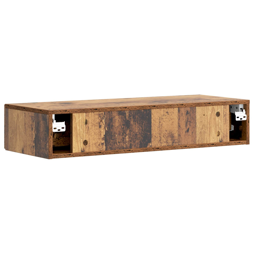 Produktbild för Väggmonterad sidobord Gammalt trä 87,5 x 34,5 x 17 cm