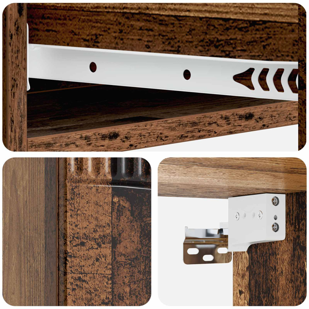 Produktbild för Väggmonterad sidobord Gammalt trä 87,5 x 34,5 x 17 cm
