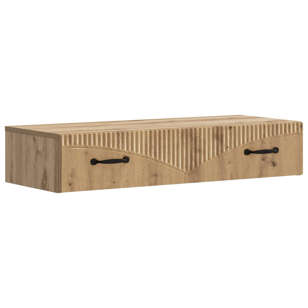 Produktbild för Väggmonterad sidobord Artisan-ek 87,5 x 34,5 x 17 cm