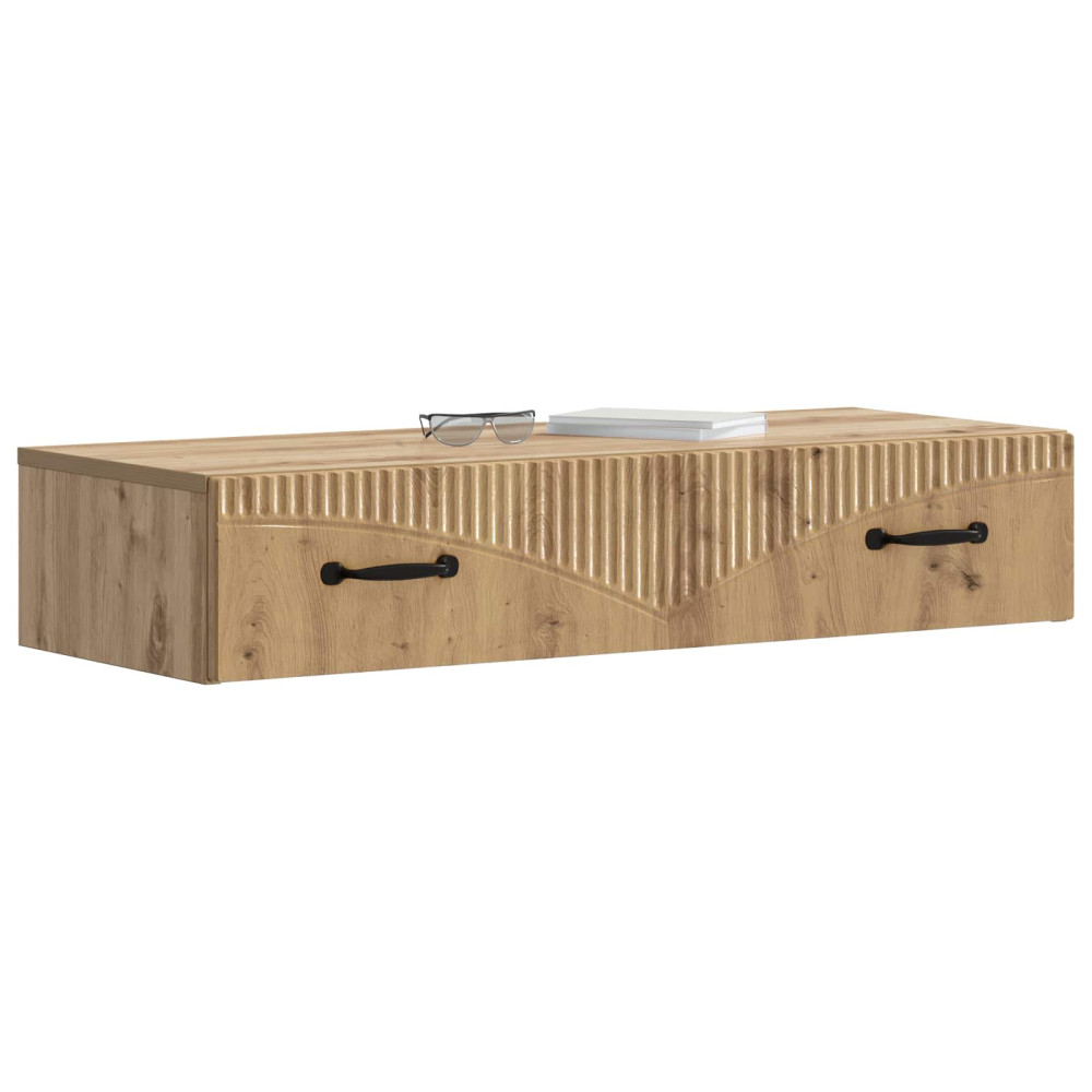 Produktbild för Väggmonterad sidobord Artisan-ek 87,5 x 34,5 x 17 cm