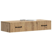 Produktbild för Väggmonterad sidobord Artisan-ek 87,5 x 34,5 x 17 cm