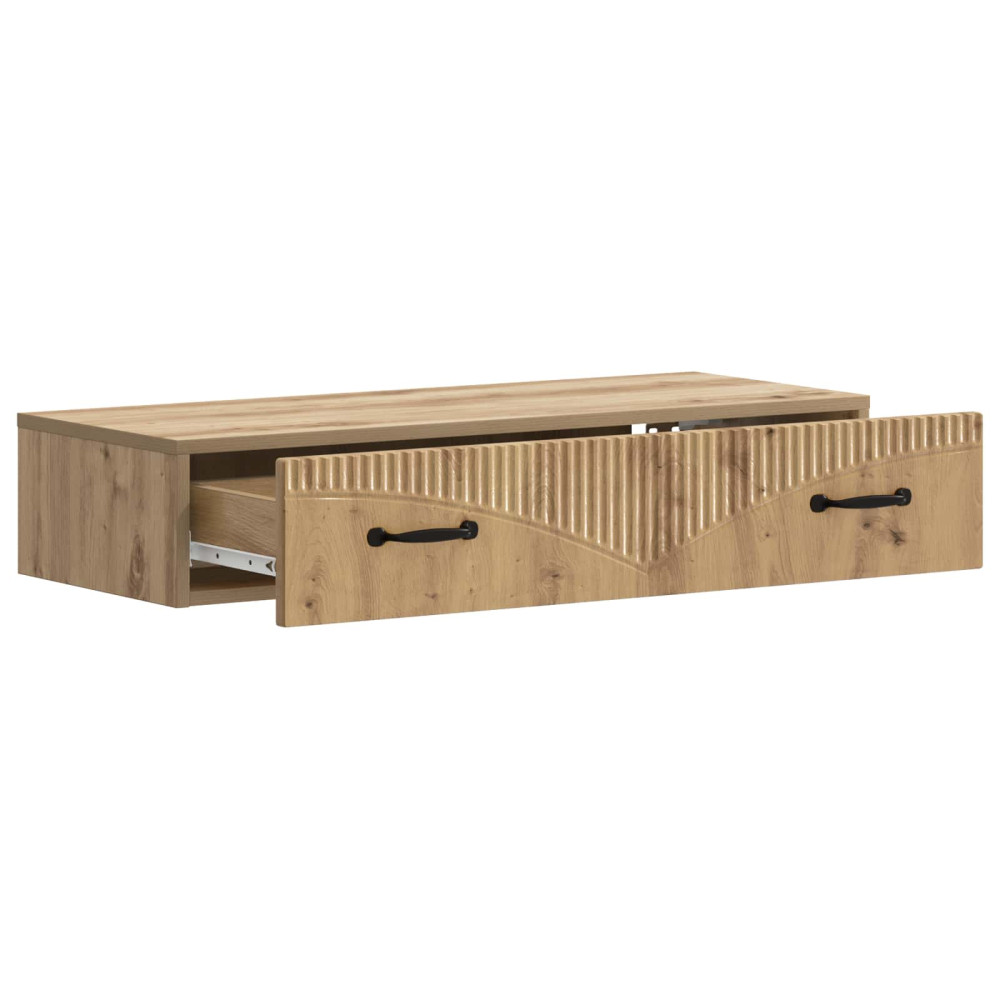 Produktbild för Väggmonterad sidobord Artisan-ek 87,5 x 34,5 x 17 cm