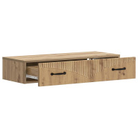 Produktbild för Väggmonterad sidobord Artisan-ek 87,5 x 34,5 x 17 cm