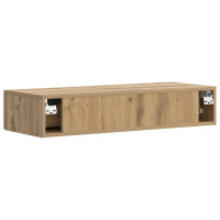 Produktbild för Väggmonterad sidobord Artisan-ek 87,5 x 34,5 x 17 cm