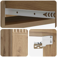 Produktbild för Väggmonterad sidobord Artisan-ek 87,5 x 34,5 x 17 cm