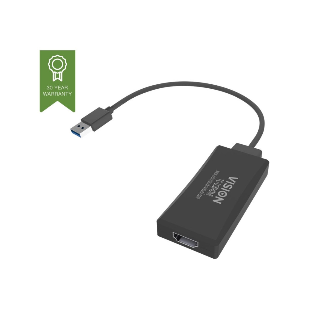 Produktbild för Vision - extern videoadapter - svart