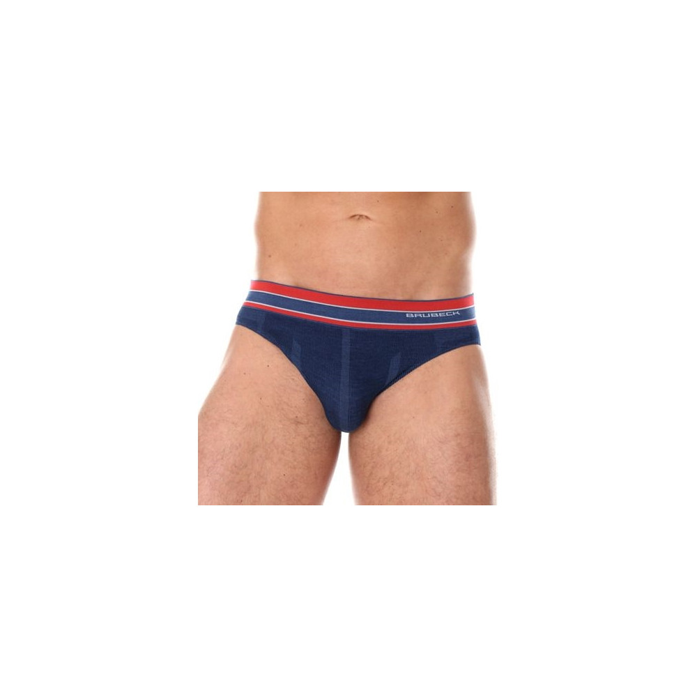 Produktbild för Brubeck herrkalsonger/boxershorts ACTIVE WOOL BE10110 marinb...