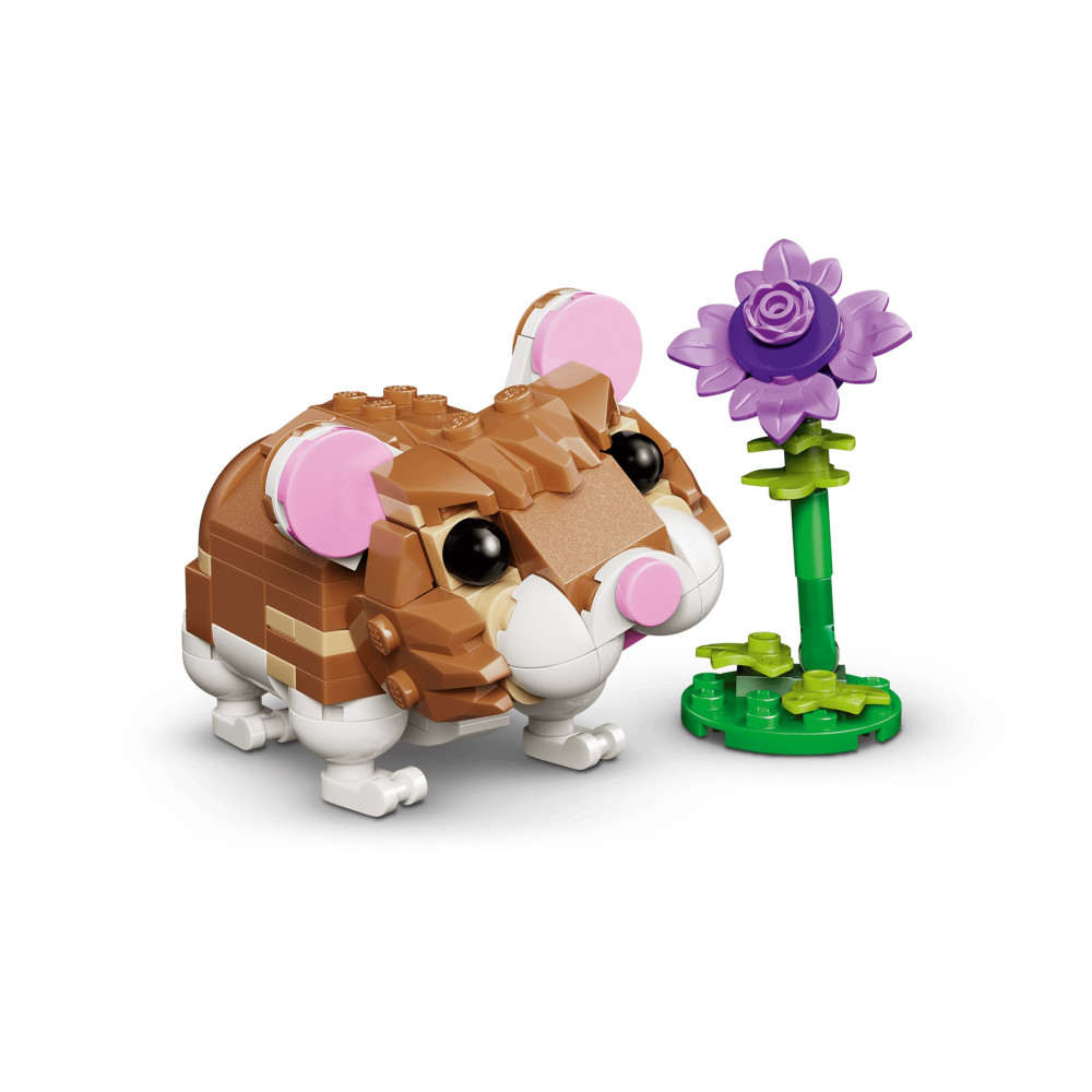 Produktbild för LEGO Creator 3in1 31376 - Söt Hamster med en Blomma - byggsats