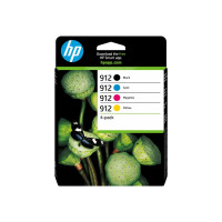 Produktbild för HP 912 - 4-pack - svart, gul, cyan, magenta - original - Officejet - bläckpatron