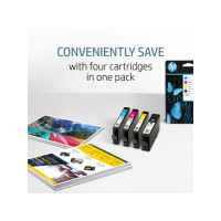 Produktbild för HP 912 - 4-pack - svart, gul, cyan, magenta - original - Officejet - bläckpatron