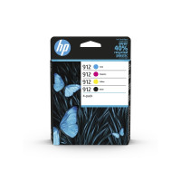 Produktbild för HP 912 - 4-pack - svart, gul, cyan, magenta - original - Officejet - bläckpatron