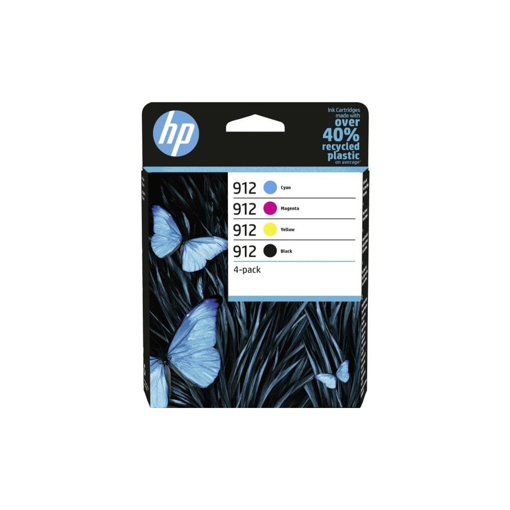 Produktbild för HP 912 - 4-pack - svart, gul, cyan, magenta - original - Officejet - bläckpatron