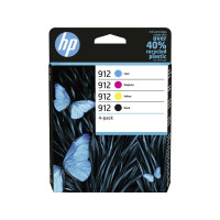 Produktbild för HP 912 - 4-pack - svart, gul, cyan, magenta - original - Officejet - bläckpatron