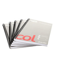 Produktbild för Bantex COL studeanteckningsbok 148x295 mm, linjerat, ostrukt...