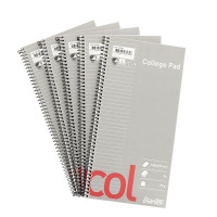 Produktbild för Bantex COL studeanteckningsbok 148x295 mm, linjerat, ostrukt...