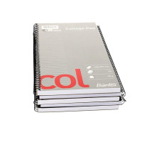 Produktbild för Bantex COL studeanteckningsbok 148x295 mm, linjerat, ostrukt...