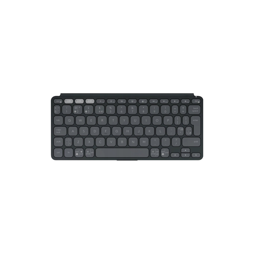 Produktbild för Logitech Keys-To-Go 2 - tangentbord - inbyggt skydd - QWERTY - USA, internationellt - grafit Inmatningsenhet