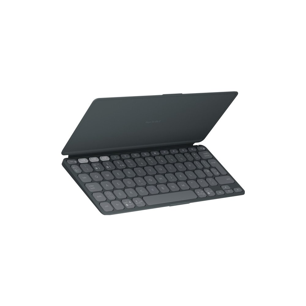 Produktbild för Logitech Keys-To-Go 2 - tangentbord - inbyggt skydd - QWERTY - USA, internationellt - grafit Inmatningsenhet