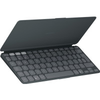 Produktbild för Logitech Keys-To-Go 2 - tangentbord - inbyggt skydd - QWERTY - USA, internationellt - grafit Inmatningsenhet