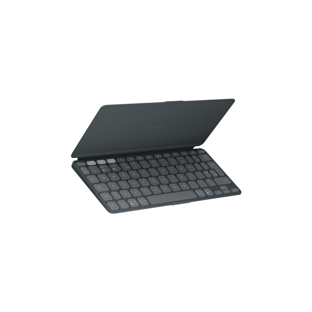 Produktbild för Logitech Keys-To-Go 2 - tangentbord - inbyggt skydd - QWERTY - USA, internationellt - grafit Inmatningsenhet
