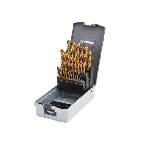 thürmer tools THÜRMER TOOLS metallborr TIN-belagt HSS borrsats 1–13 mm, 0,...