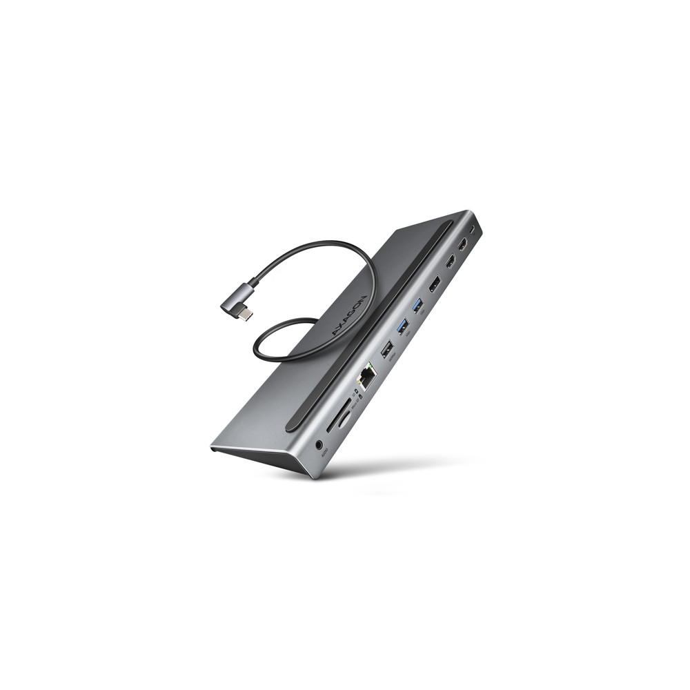 Produktbild för AXAGON HMC-4KX3 - dockningsstation - USB-C 3.2 Gen 1 / USB 3.0 / Thunderbolt 3 / Thunderbolt 4 - 2 x HDMI, DP - 1GbE