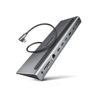 Produktbild för AXAGON HMC-4KX3 - dockningsstation - USB-C 3.2 Gen 1 / USB 3.0 / Thunderbolt 3 / Thunderbolt 4 - 2 x HDMI, DP - 1GbE