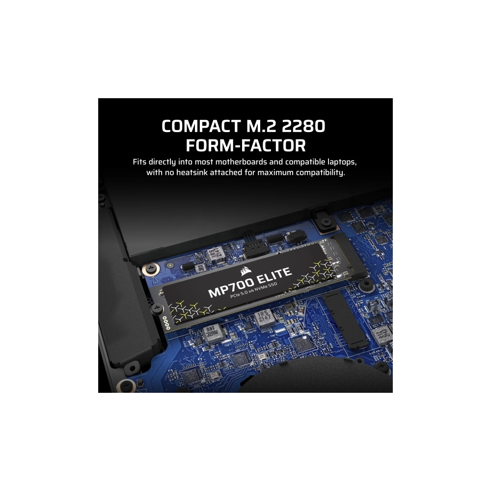Produktbild för CORSAIR MP700 ELITE - SSD - 1 TB - PCI Express 5.0 x4 (NVMe)