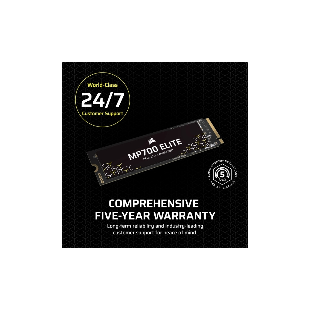 Produktbild för CORSAIR MP700 ELITE - SSD - 1 TB - PCI Express 5.0 x4 (NVMe)