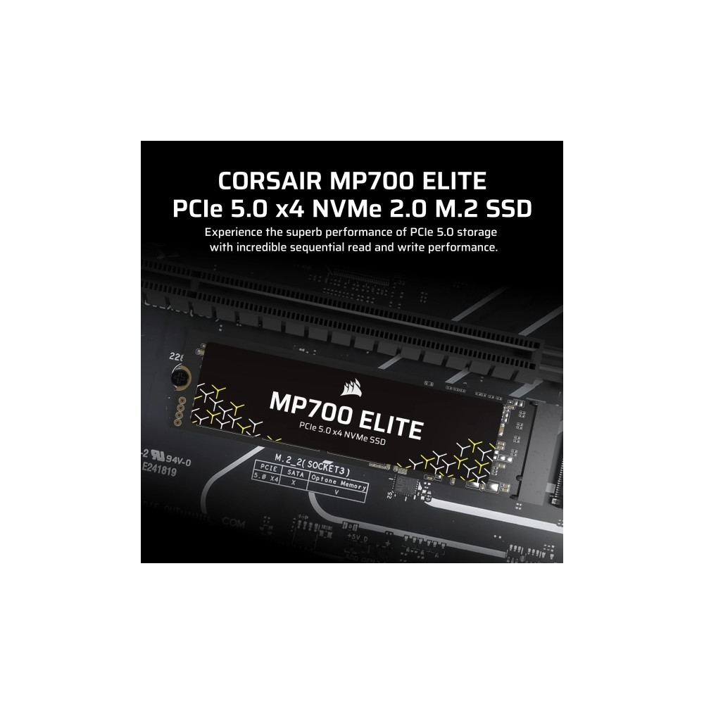 Produktbild för CORSAIR MP700 ELITE - SSD - 1 TB - PCI Express 5.0 x4 (NVMe)