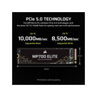 Produktbild för CORSAIR MP700 ELITE - SSD - 1 TB - PCI Express 5.0 x4 (NVMe)