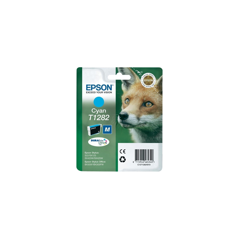 Produktbild för Epson T1282 - M-storlek - cyan - original - bläckpatron