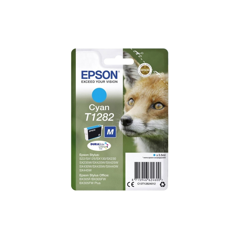 Produktbild för Epson T1282 - M-storlek - cyan - original - bläckpatron