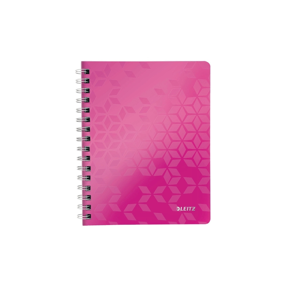 Produktbild för Anteckningsblock Leitz WOW A5, linjerat, 80 blad, 80 g, rosa