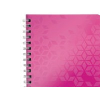 Produktbild för Anteckningsblock Leitz WOW A5, linjerat, 80 blad, 80 g, rosa