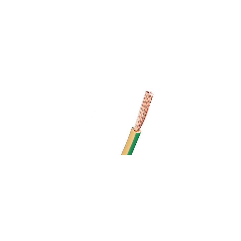 Produktbild för Nexans RK 1X10 installationskabel H07V2-K PVT90 gul/grön 100...