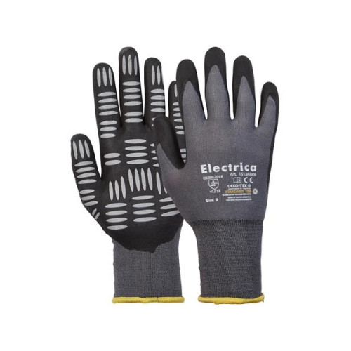Solar Plus Bas-handskar i polyester-/spandexstickning, nitrilskum-beläg...